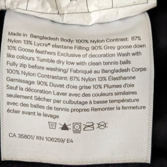 Lululemon Down for It All Jacket Lightweight Black Size 2 - Picture 10 of 10